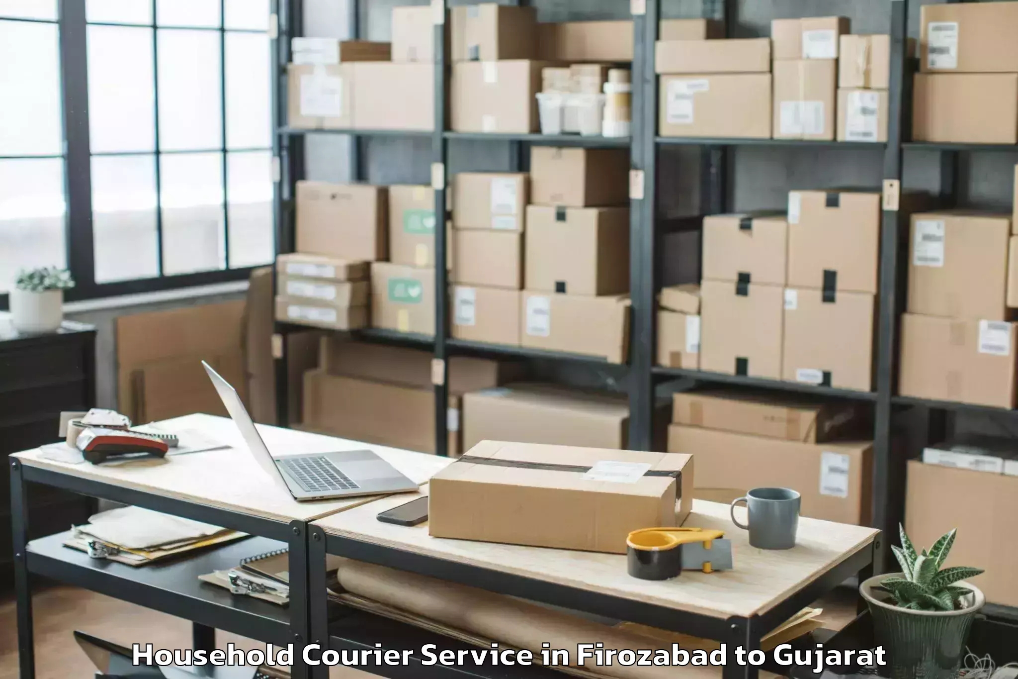 Professional Firozabad to Radhanpur Household Courier